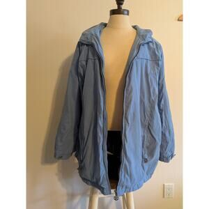 zeroxposur light blue puffy winter coat jacket size 2X removable hood